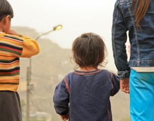 Kinder in den Slums von Lima,  Peru