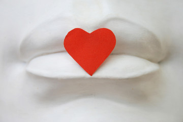 Obraz premium Heart and lips.
