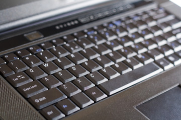 Close up of notebook keyboard.