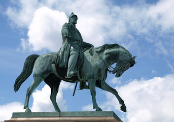 Fototapeta na wymiar A statue of King Christian VII