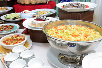dessert section in buffet