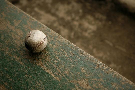 Baseball on the bench