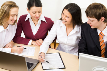 Fototapeta premium Working in the office