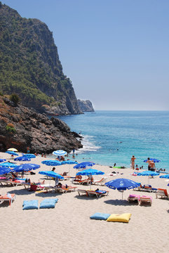 Famous Cleopatra Beach in Alanya, Turkey
