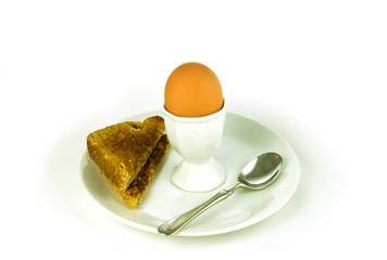 Boiled egg and toast