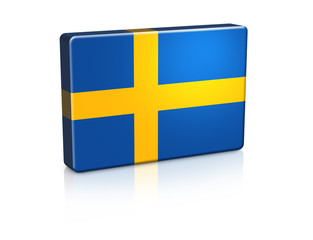 3D Swedish Banner Flag