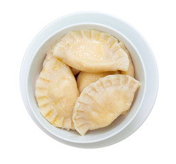 vareniks with cheese Isolated