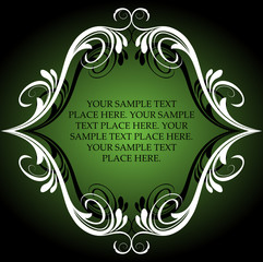 abstract floral frame