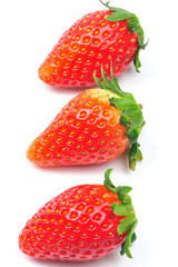three strawberries