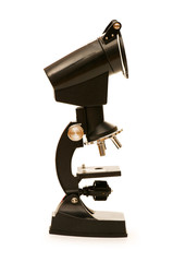 Medical microscope isolated on the white background