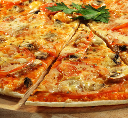 Piece of Mushroom Pizza