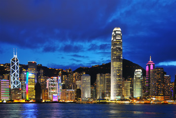 Hong Kong Skyline. - obrazy, fototapety, plakaty