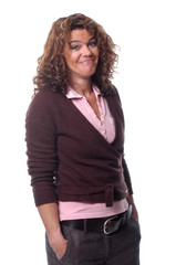 Frau mit Locken