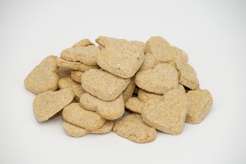 Baked Heart Shaped Dog Cookies