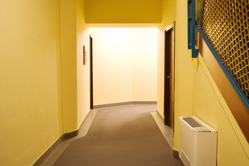 corridor in yellow