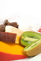 Cheese and fruit platter