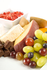 Cheese and fruit platter