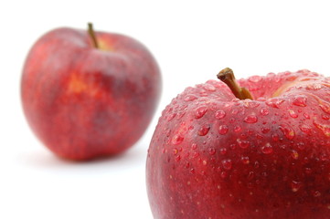 fresh red apple isolated on white background