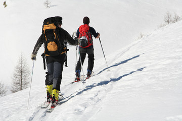 Fototapeta na wymiar Ski de randonnée