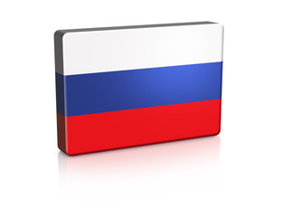 3D Russian Banner Flag