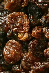 dried raisin macro texture in a close up crop