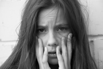 Girl in despair