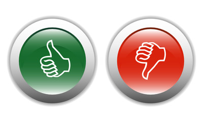 Obraz premium Thumbs Up & Down buttons