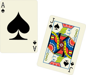 ace & joker vector illustration © gama