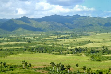 Tropical landscape with mountains