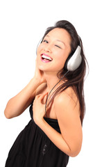 Fototapeta premium Headphones and a smile