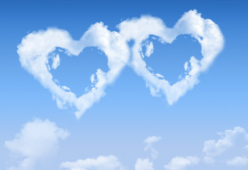 duo coeurs nuages