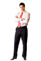Portrait of young successful happy smiling businessman