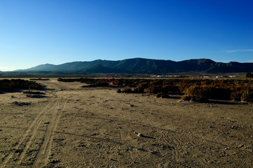 Climate change, global warming effect: dry salt lake