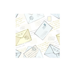 seamless background with envelope
