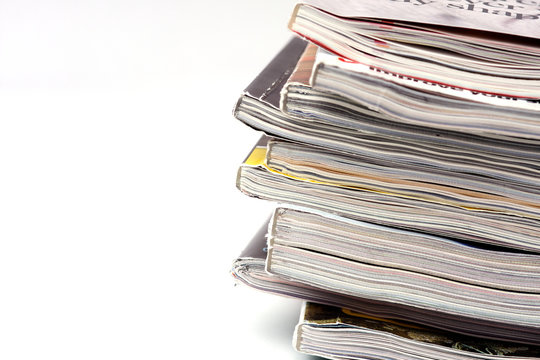 a stack of magazines