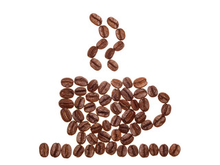 Kaffeebohnen als Tasse