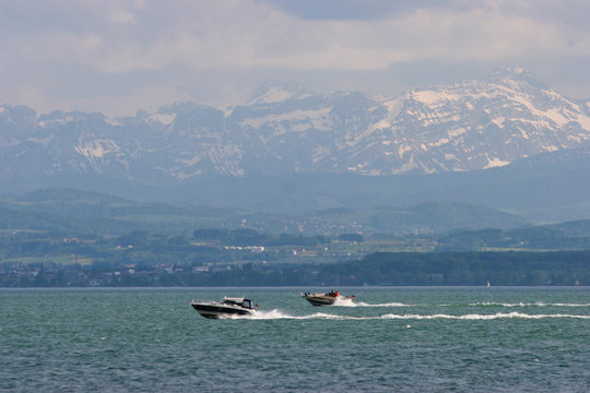 Motorboote auf dem Bodensee