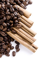 Coffee beans and Cinnamon