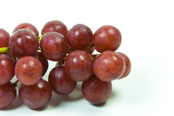 large bunch of ripe red juicy seedless grapes
