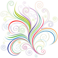 Fototapeta na wymiar Colorful Floral pattern, vector layered.