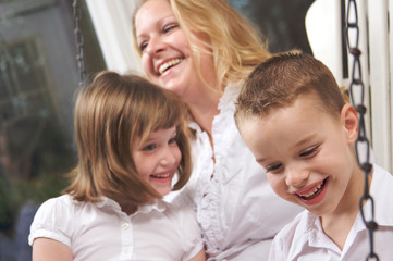 Mother and Two Children