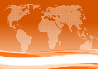 international business orange background