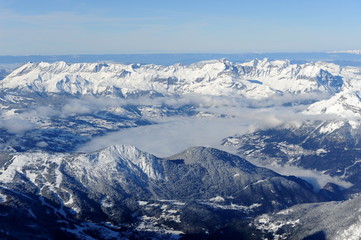 The panorama of Alps