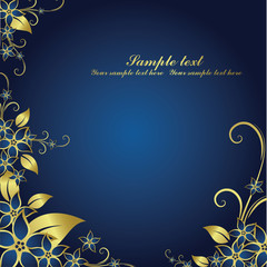 golden floral background