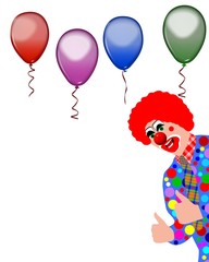 Obraz na płótnie Canvas clown mit ballons