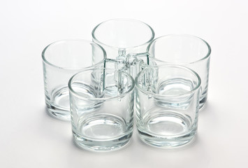 Empty transparent  mugs