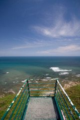 Obraz premium watch tower detail with ocean