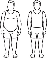 Men (Black and White Line Art)