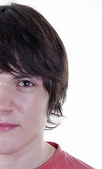 Naklejka premium Rechte Gesichtshälfte