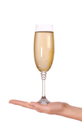 Glass with champagne